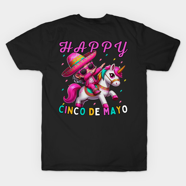 Dabbing girl Dancer on Unicorn Back Happy Cinco de Mayo wearing sunglasses by MetAliStor ⭐⭐⭐⭐⭐